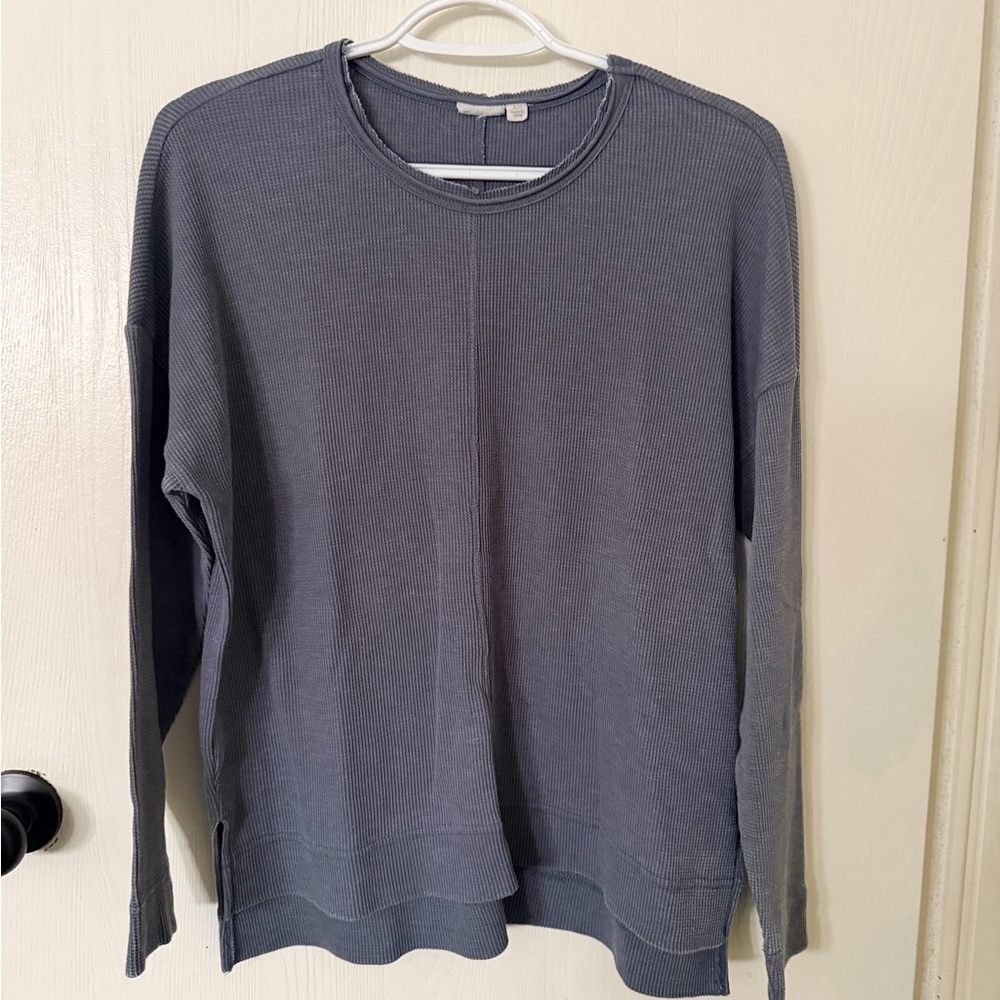 Long Sleeve Waffle Knit Top